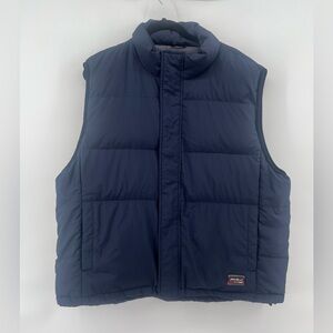 Eddie Bauer WeatherEdge Goose Down Navy Puffer Vest Men's Size XL Gorpcore